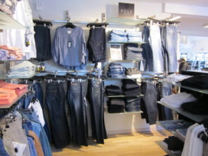 Butiksinventar som her er anvendt i Pulz afdelingen