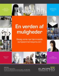 Ny hjemmeside med skandinaviens bredeste sortiment af lagerførende mannequiner