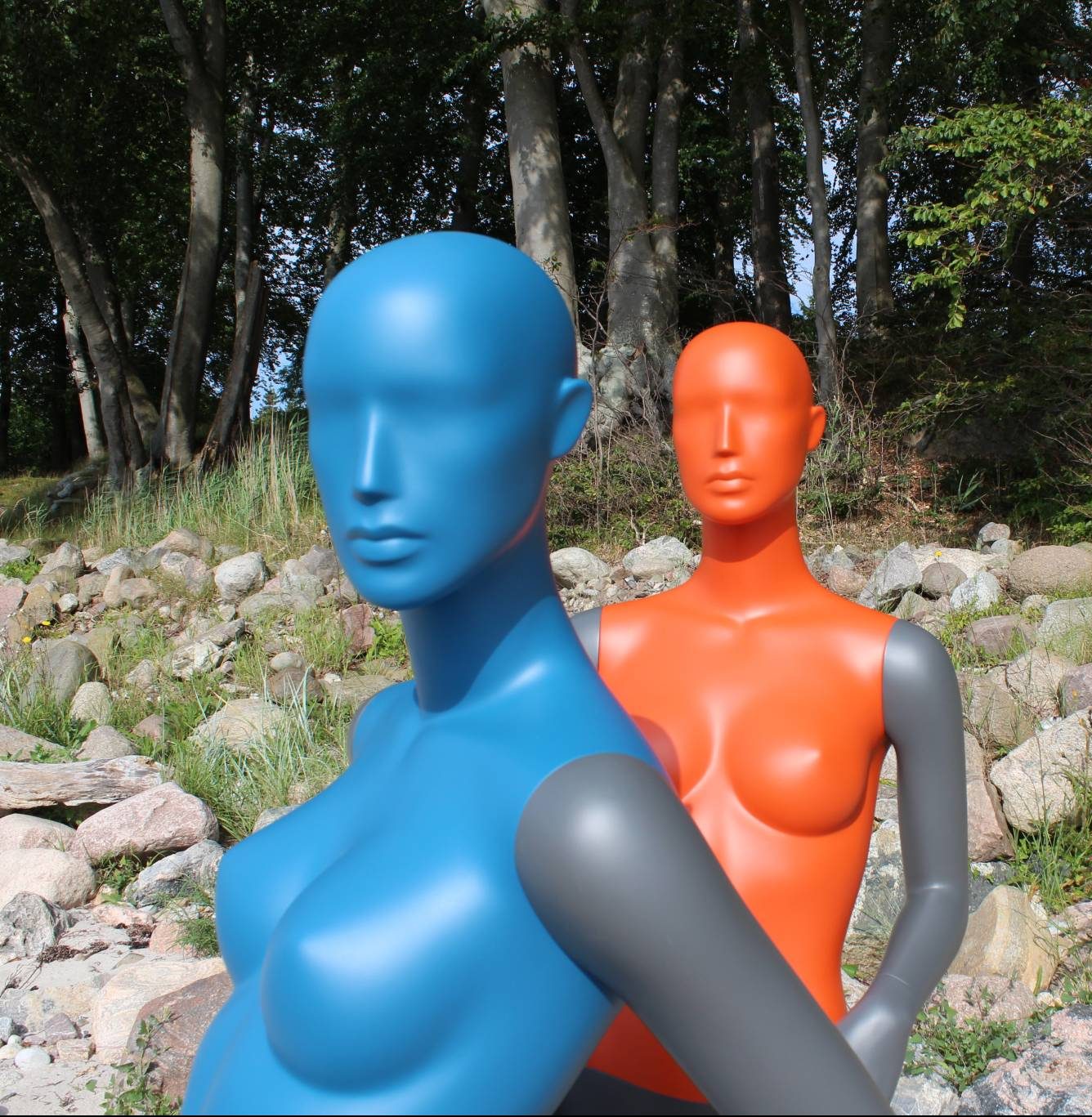Colourful mannequins is beautiful and nice looking